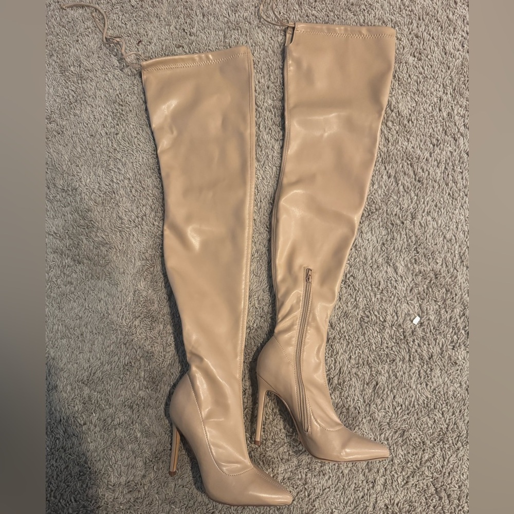 Elegant Tan Over-the-Knee Boots